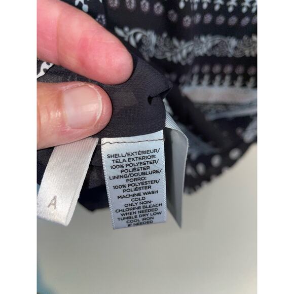 LOFT Spaghetti strap gray black purple stripe tank XS - Picture 5 of 5